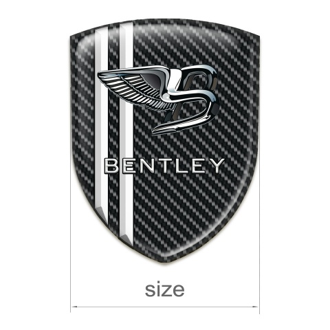 Bentley Domed Emblem Dark carbon White Stripes Edition 