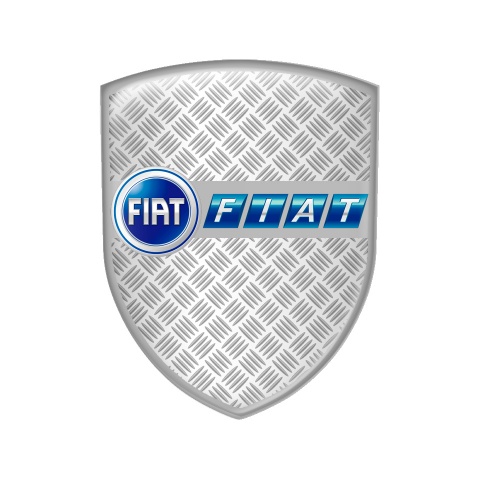 Fiat Emblem Silicone Steel Effect Navy Logo