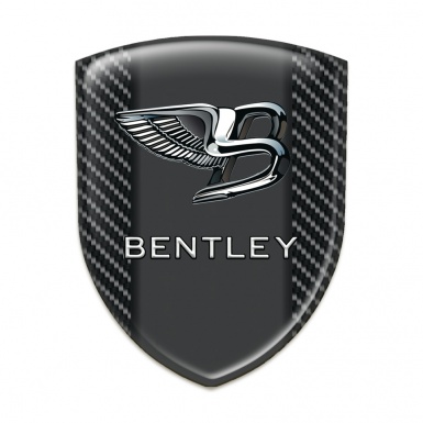 Bentley 3D Gel Emblem Dark Carbon Base Stylish Logo 