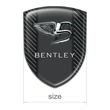Bentley 3D Gel Emblem Dark Carbon Base Stylish Logo 