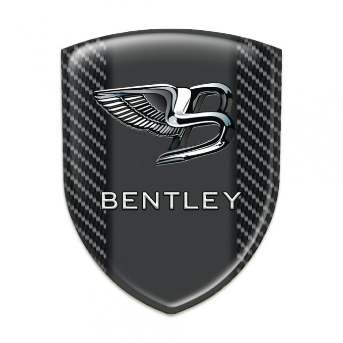 Bentley 3D Gel Emblem Dark Carbon Base Stylish Logo 