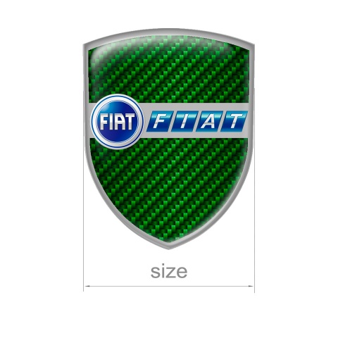 Fiat Emblem Silicone Green Carbon Navy Logo