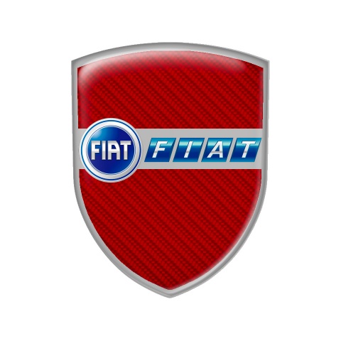 Fiat Emblem Silicone Red Carbon Navy Logo