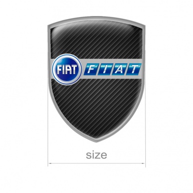 Fiat Emblem Silicone Carbon Navy Logo