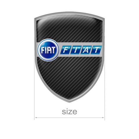Fiat Emblem Silicone Carbon Navy Logo