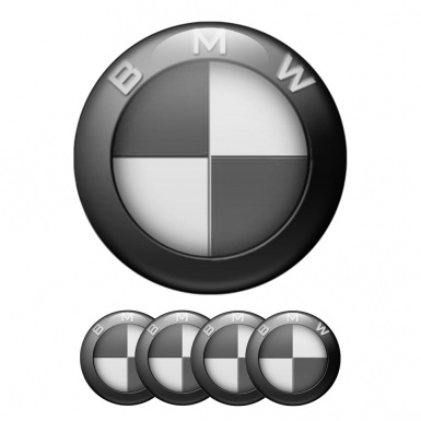 BMW Center Hub Dome Stickers Grey Devil