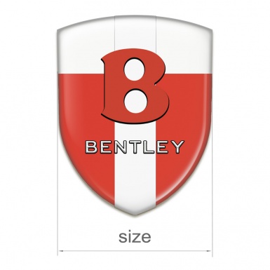 Bentley Silicone Shield Red White with Ribbon Base Red Logo 