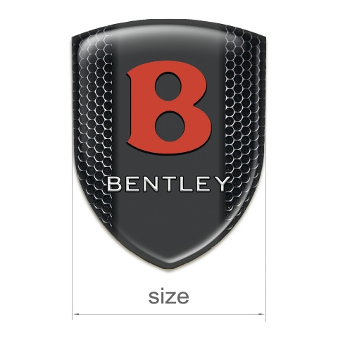 Bentley Car Accessories Badge Perforated Steel Model Red Logo 