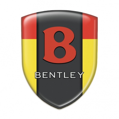 Bentley Self Adhesive Car logo Emblem Yellow Red design Red Logo 
