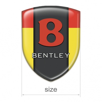 Bentley Self Adhesive Car logo Emblem Yellow Red design Red Logo 