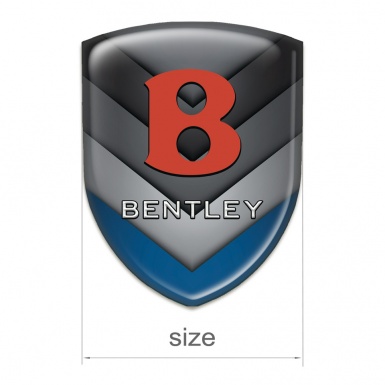 Bentley Auto Emblem Gray Blue V Shaped Details Design 