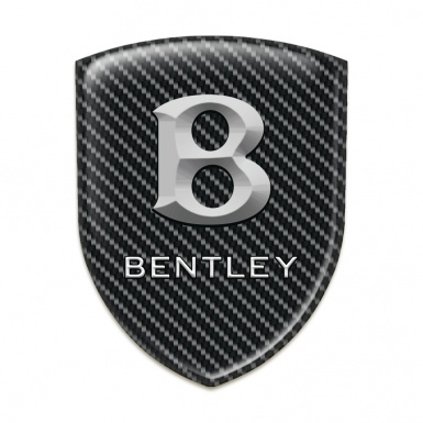 Bentley Emblem Badge Logo Black Carbon Stone Logo 