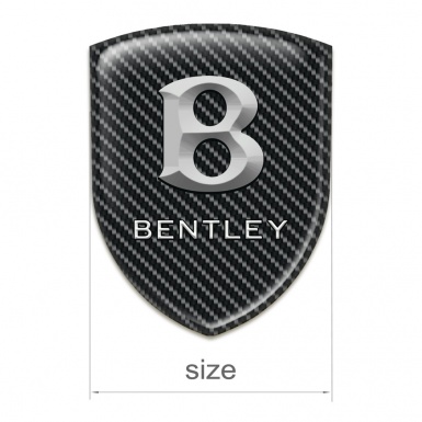Bentley Emblem Badge Logo Black Carbon Stone Logo 