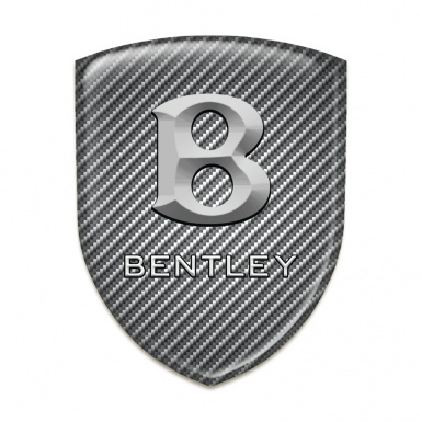 Bentley Emblem Exterior Gray carbon Print Stone Logo 