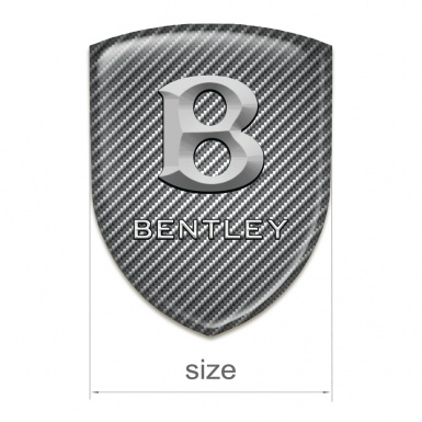 Bentley Emblem Exterior Gray carbon Print Stone Logo 