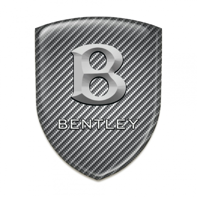 Bentley Emblem Exterior Gray carbon Print Stone Logo 