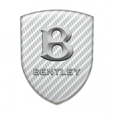 Bentley Emblem Interior White Carbon Stone Logo