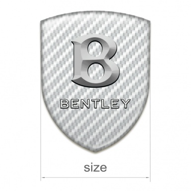 Bentley Emblem Interior White Carbon Stone Logo