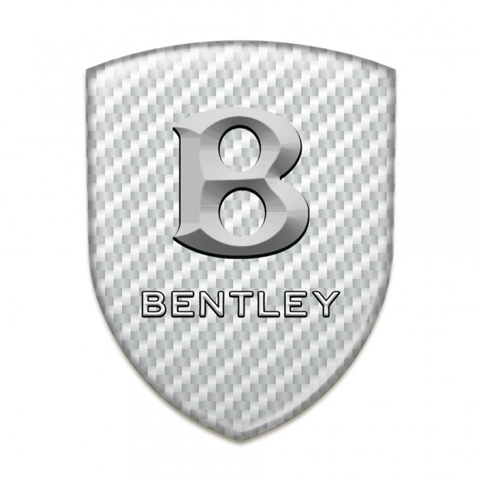 Bentley Emblem Interior White Carbon Stone Logo