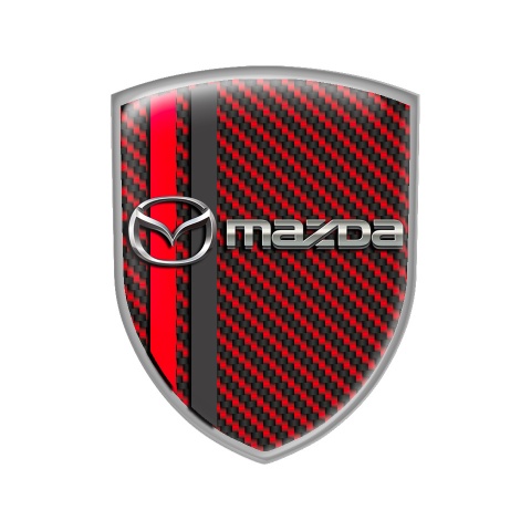 Mazda Emblem Silicone Carbon Red Carbon Line