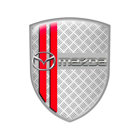 Mazda Emblem Silicone Sticker Grey Steel Style