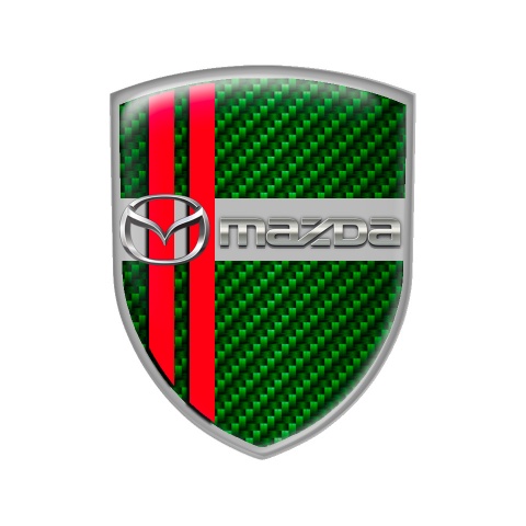 Mazda Shield Silicone Emblem Green Carbon