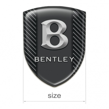 Bentley Self Adhesive Car logo Emblem Black Carbon with Stone Effect Logo 