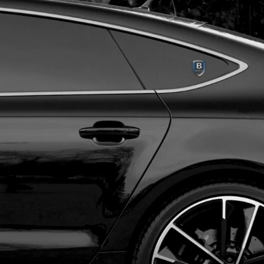Bentley Logo Emblem Blue Carbon Design with Stone Effect Logo
