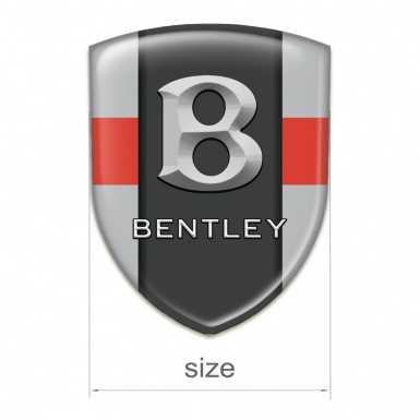 Bentley Emblem Exterior Gray with Red Tape 3D Log 