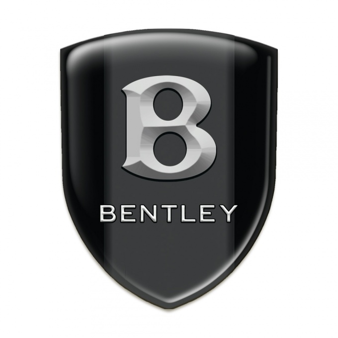 Bentley Emblem Exterior Black Print Gray 3D LOgo 
