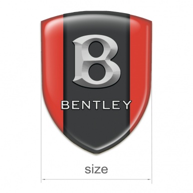 Bentley Car Accessories Badge Red Print Gray 3D Logo 