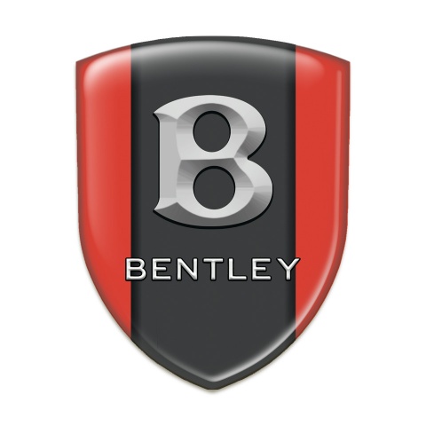 Bentley Car Accessories Badge Red Print Gray 3D Logo 
