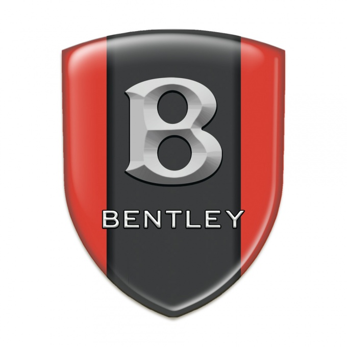 Bentley Car Accessories Badge Red Print Gray 3D Logo 