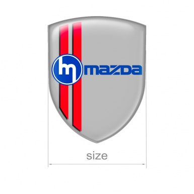 Mazda Speed Domed Shield Emblem Grey Navy Logo