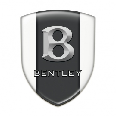 Bentley Silicone Car Decal Badge White Print Gray Logo 