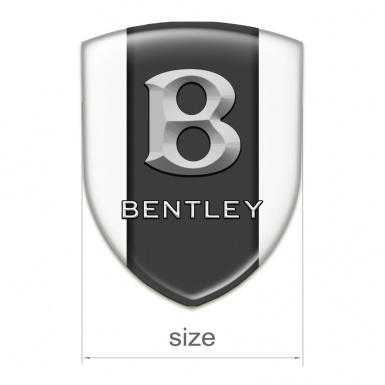 Bentley Silicone Car Decal Badge White Print Gray Logo 