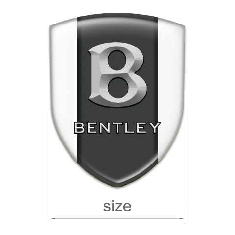 Bentley Silicone Car Decal Badge White Print Gray Logo 