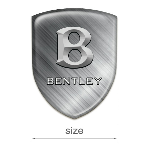 Bentley Silicone Badge Polished Metal Effect 