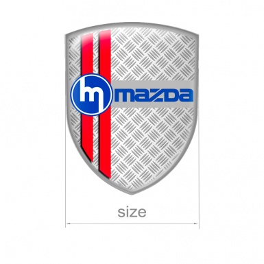 Mazda Speed Domed Shield Emblem Steel Navy Logo