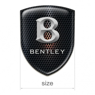 Bentley Silicone Emblem Black Perforated Steel with Orange Shadow Edition 