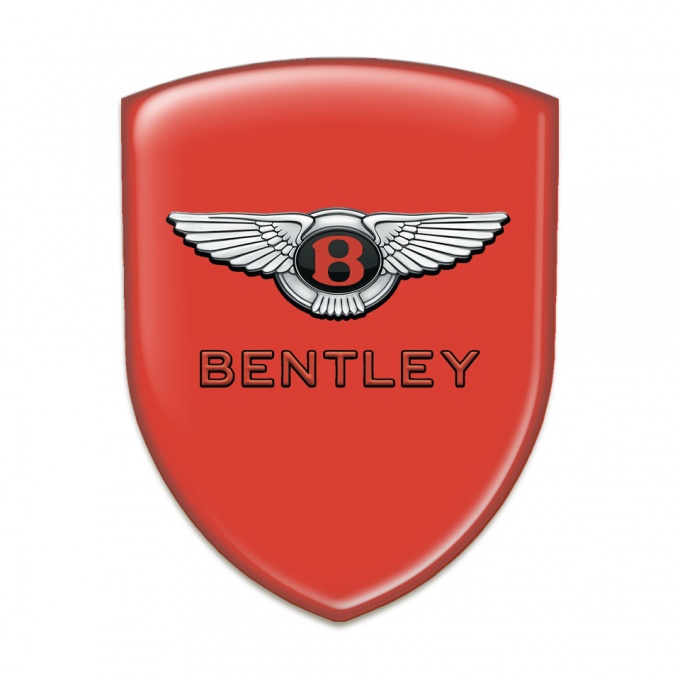 Bentley Silicone Car Decal Badge Red Model with Gray Red Logo 