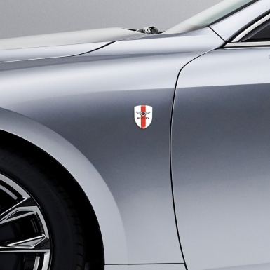 Bentley Logo Emblem White with Red Tape Model Classic Logo 