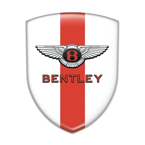 Bentley Logo Emblem White with Red Tape Model Classic Logo 