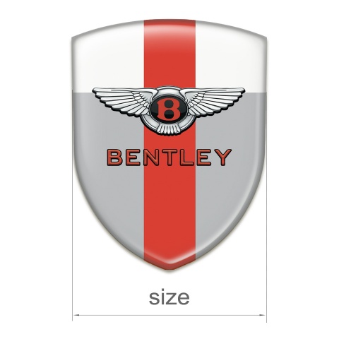 Bentley Emblem Interior Gray White with Red Tape Model Stylish Logo 