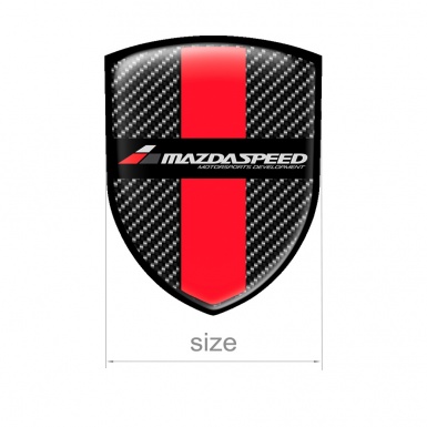 Mazda Speed Sticker Emblem Black Carbon Style