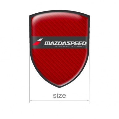 Mazda Sticker Emblem Red Carbon Speed Motorsport