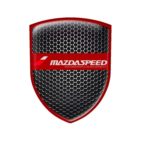 Mazda Sticker Silicone Emblem Black Steel Motorsport