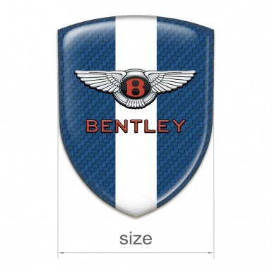 Bentley Resin Sticker Navy Blue Carbon White Ribbon Pattern