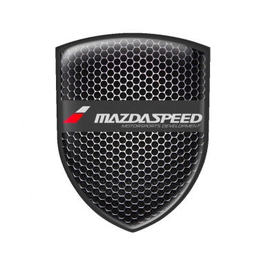 Mazda Sticker Emblem Silicone Black Steel Motorsport