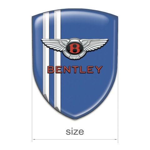 Bentley Self Adhesive Car logo Emblem Blue with White Stripes pattern 